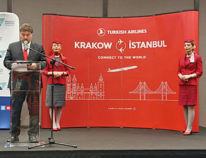 Uroczyste otwarcie połączenia lotniczego Kraków-Stambuł